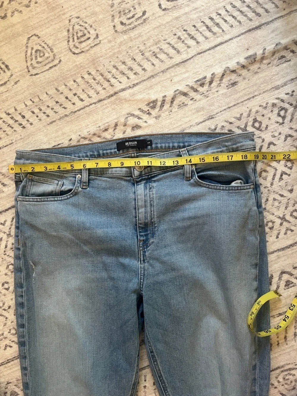 Hudson Jeans Light Blue Distressed Ankle Jeans